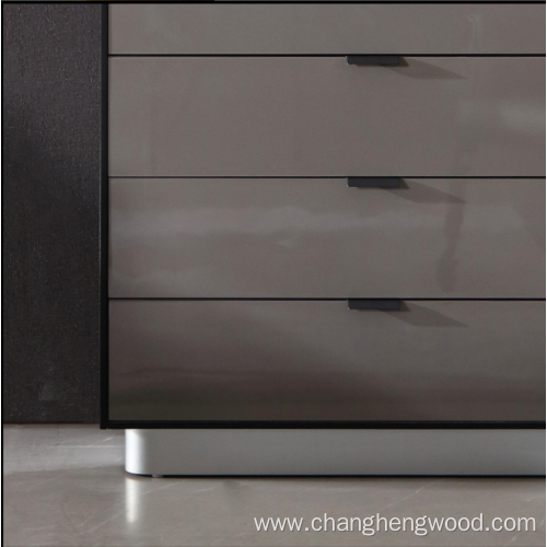 Luxury modern MDF or PB 5 drawer cabinet